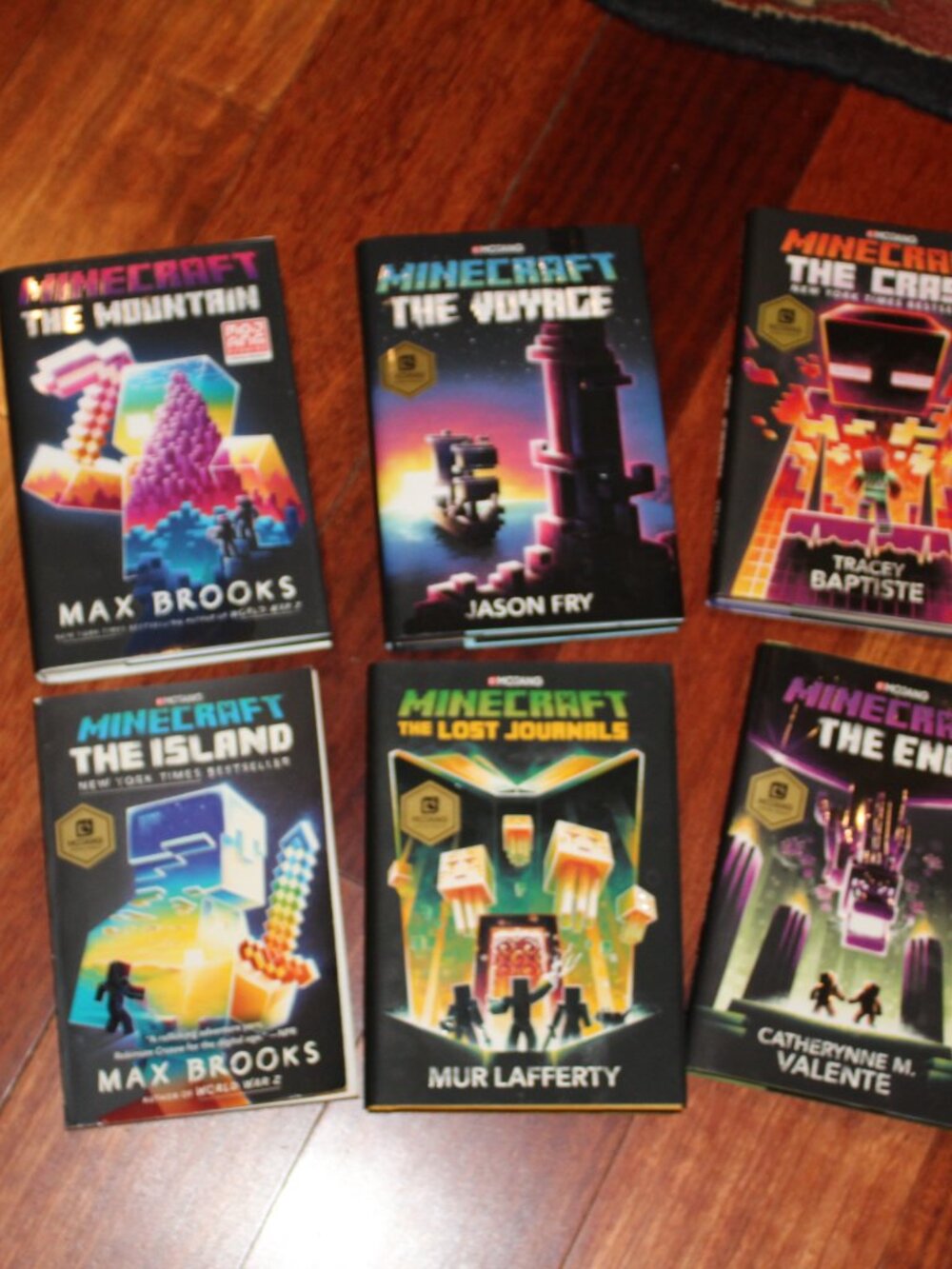 Minecraft: The Official Novels - Books #1-5 and #7 - 5 Hardbacks & 1 Paperback